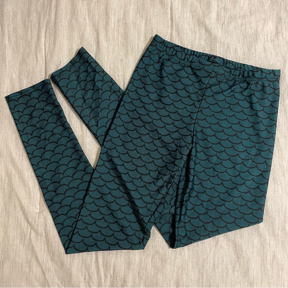 Green mermaid leggings